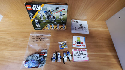 Used, Complete LEGO® Star Wars™ 501st Clone Troopers™ Battle Pack 75345 Building Toy Set (119 Pieces)