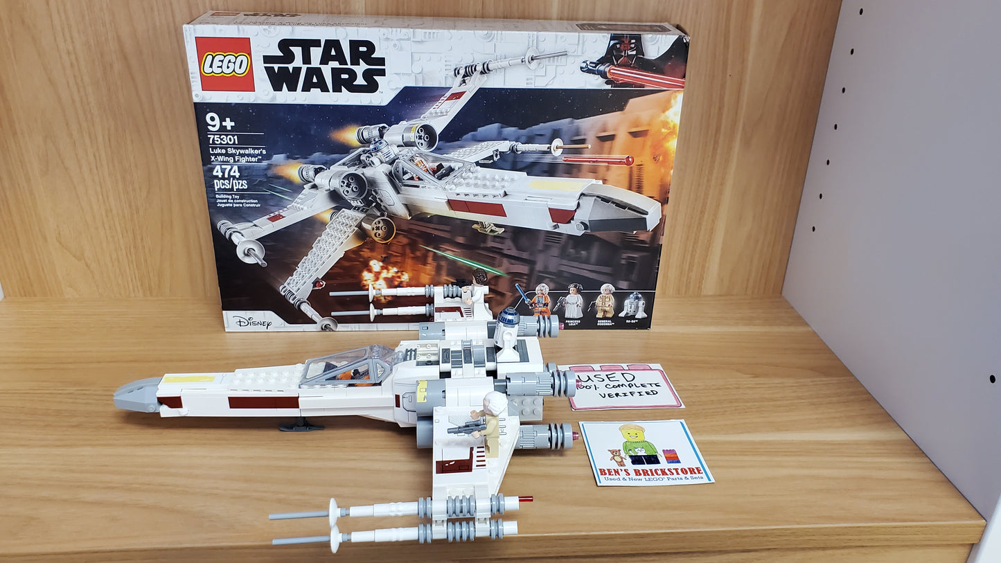 Used, Complete LEGO® Star Wars™ Luke Skywalker’s X-Wing Fighter™ 75301 (474 Pieces)