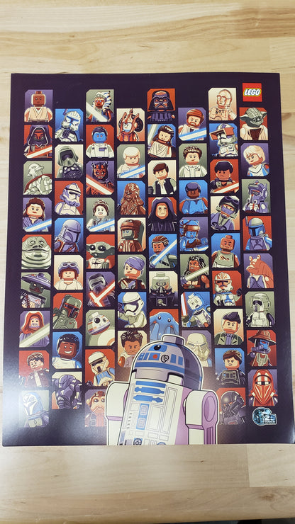 LEGO® Gear 5008947 - Star Wars 2024 25th Anniversary Poster - R2-D2 and Minifigures