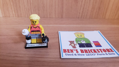 New, Complete LEGO® Collectible Minifigures Set col25-7 - Fitness Instructor, Series 25 (Complete Set with Stand and Accessories)
