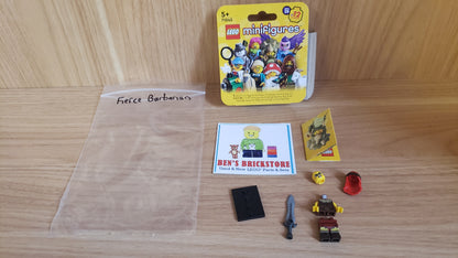 New, Complete LEGO® Collectible Minifigures Set col25-11 - Fierce Barbarian, Series 25 (Complete Set with Stand and Accessories)