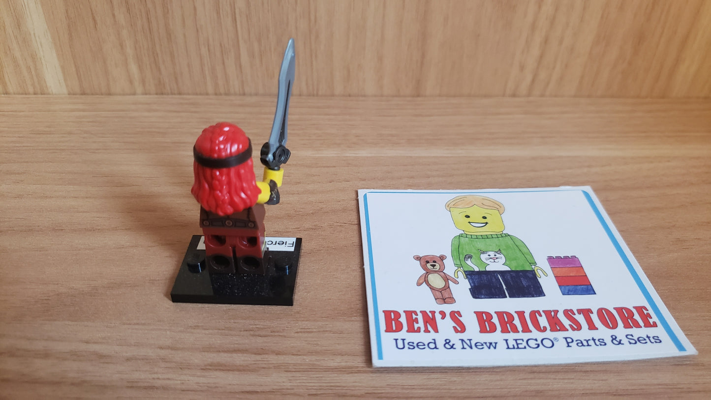 New, Complete LEGO® Collectible Minifigures Set col25-11 - Fierce Barbarian, Series 25 (Complete Set with Stand and Accessories)