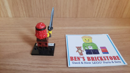 New, Complete LEGO® Collectible Minifigures Set col25-11 - Fierce Barbarian, Series 25 (Complete Set with Stand and Accessories)