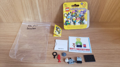New, Complete LEGO® Collectible Minifigures Set col25-1 - Film Noir Detective, Series 25 (Complete Set with Stand and Accessories)