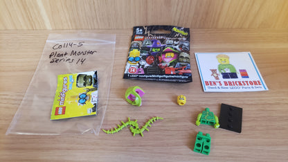 New, Complete LEGO® Collectible Minifigures Set col14-5 - Plant Monster, Series 14 (Complete Set with Stand and Accessories)