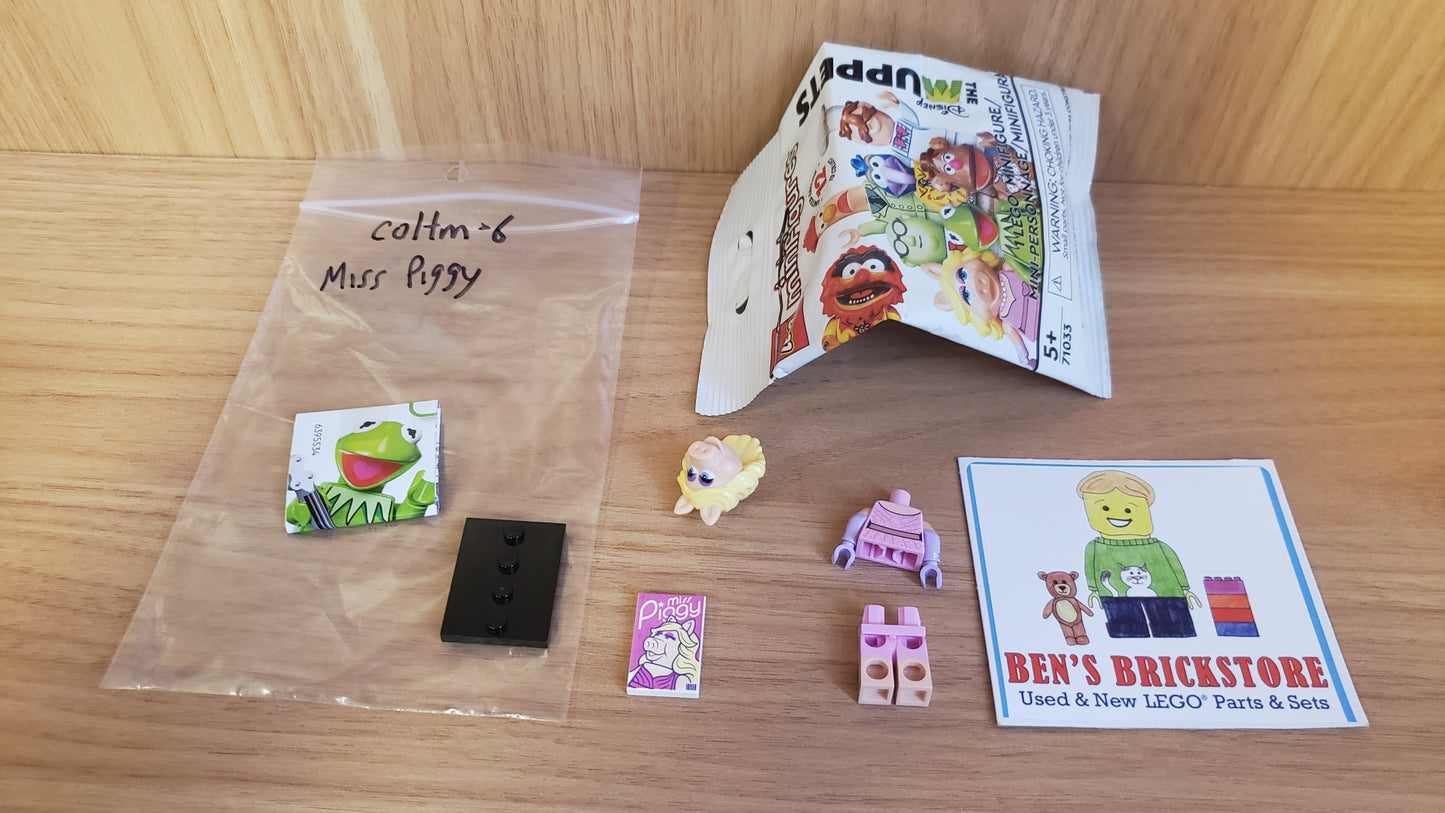 New, Complete LEGO® Collectible Minifigures Set coltm-6 - Miss Piggy, The Muppets (Complete Set with Stand and Accessories)