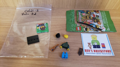 New, Complete LEGO® Collectible Minifigures Set col21-2 - Violin Kid, Series 21 (Complete Set with Stand and Accessories)