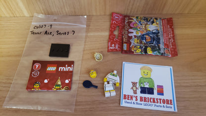 LEGO® Collectible Minifigures Set col07-9 - Tennis Ace, Series 7 (Complete Set with Stand and Accessories)