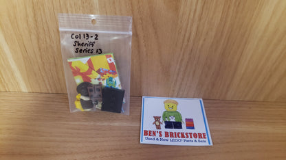 New, INCOMPLETE LEGO® Collectible Minifigures Set col13-2 - Sheriff, Series 13 (Complete Set with Stand and Accessories)