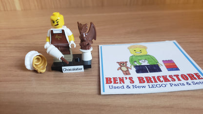 New, Sealed LEGO® Collectible Minifigures Set col29-7 Chocolatier, Series 29 (Complete Set with Stand and Accessories)
