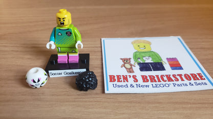 New, Sealed LEGO® Collectible Minifigures Set col29-9 Soccer Goalkeeper, Series 29 (Complete Set with Stand and Accessories)