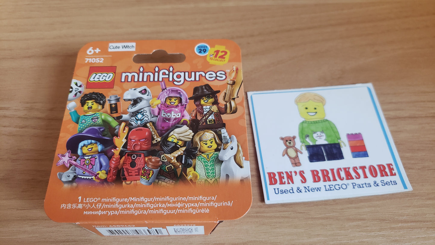 New, Sealed LEGO® Collectible Minifigures Set col29-10 Cute Witch, Series 29 (Complete Set with Stand and Accessories)
